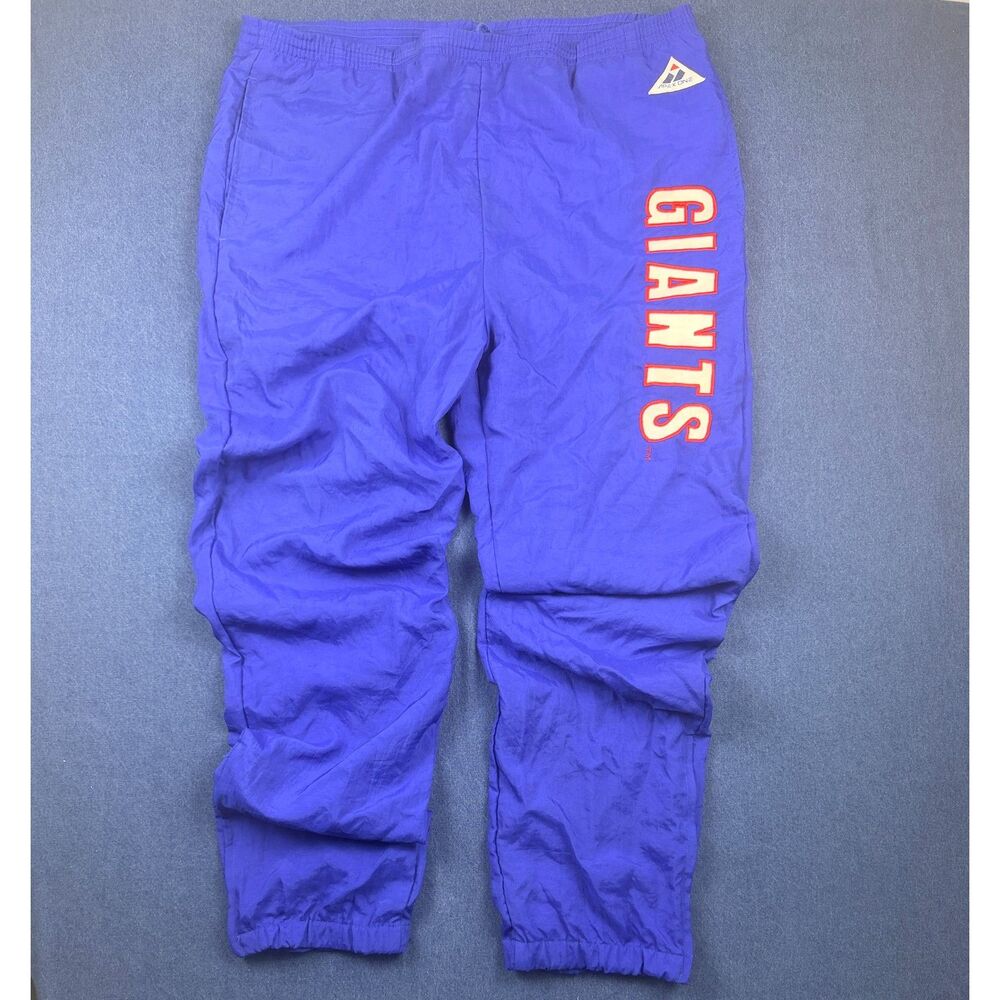 Vintage Apex One New York Giants NFL Windbreaker Pants Men’s XL Blue Nylon
